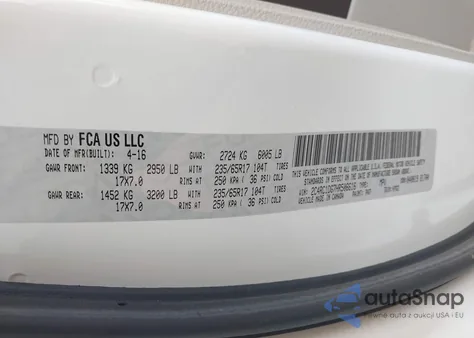 2017 Chrysler Pacifica Touring из США, поврежденный, VIN 2C4RC1DG7HR506616